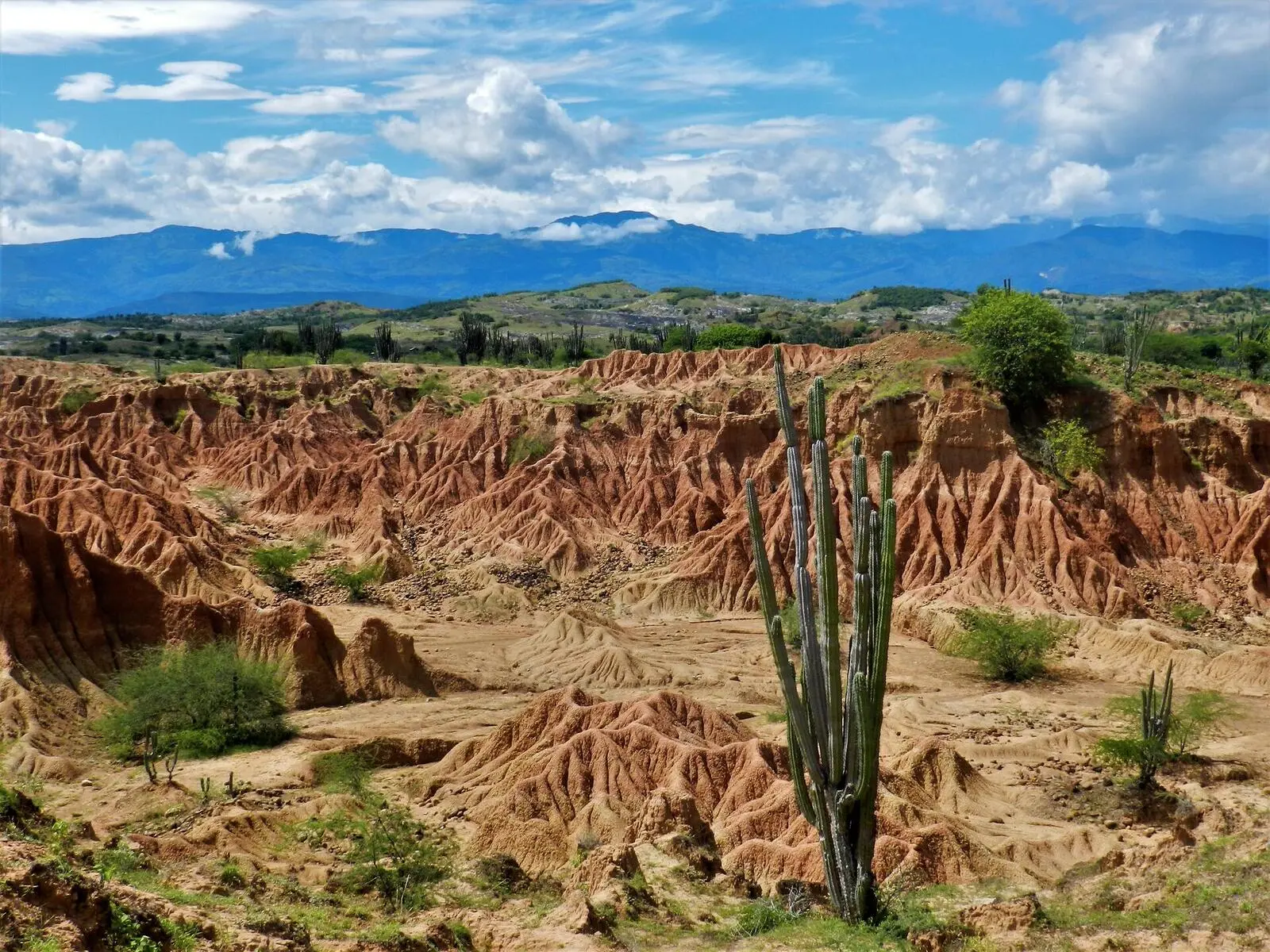 Wanderung durch die bizarre Erosionslandschaft der rotbraunen Tatacoa-Wüste
