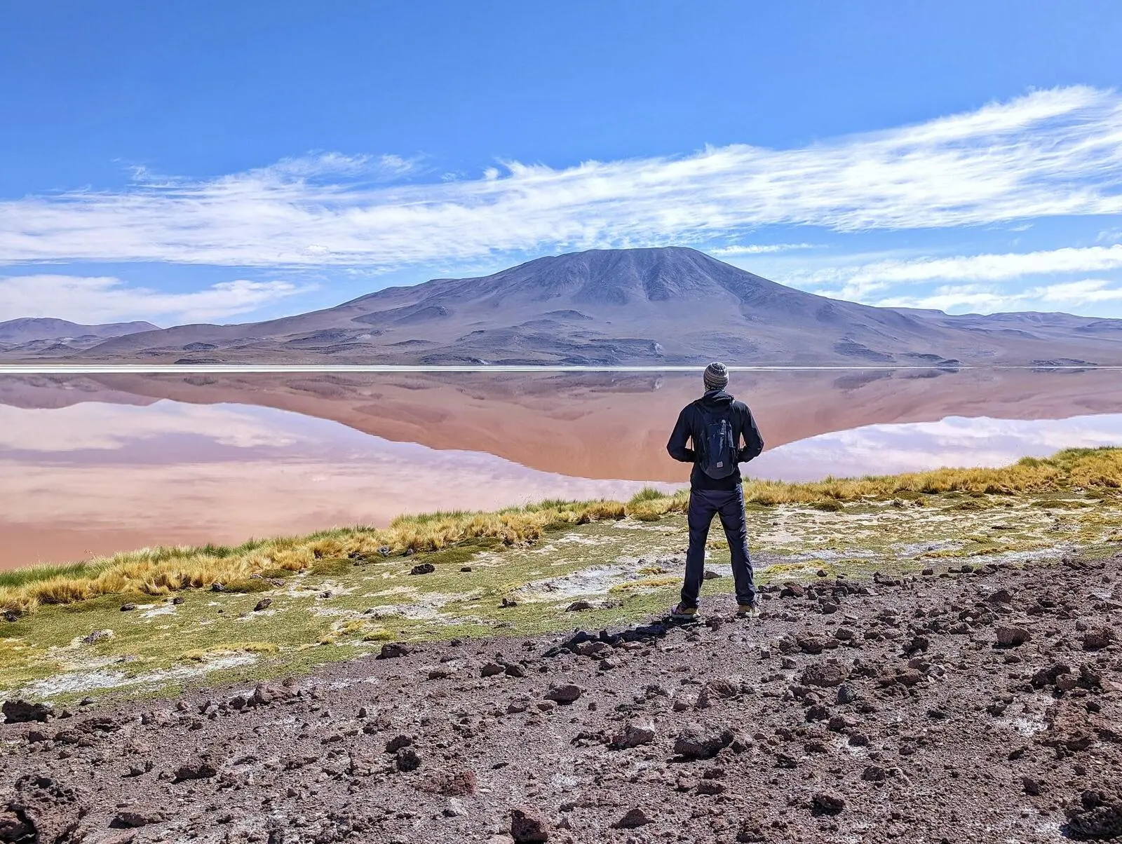 Die Laguna Colorada im Avora Naturreservat (Foto: J. Wirtz)