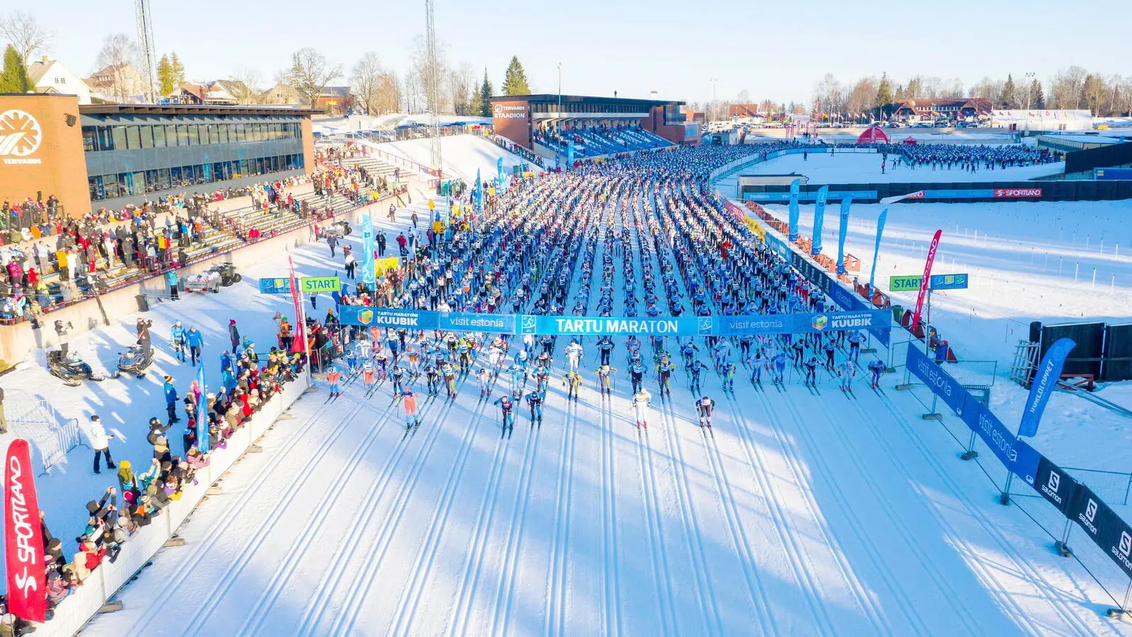 Der größte Skimarathon des Baltikums startet im Thevandi Stadion in Otepää 