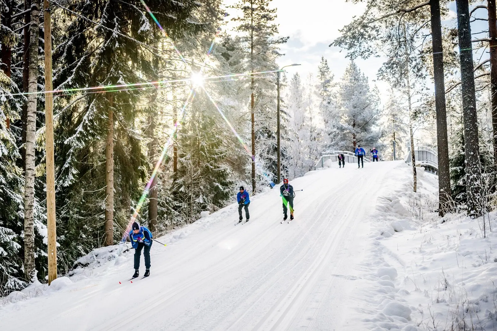 Teils führt die schöne Strecke auch durch die umliegenden Wälder Lahtis