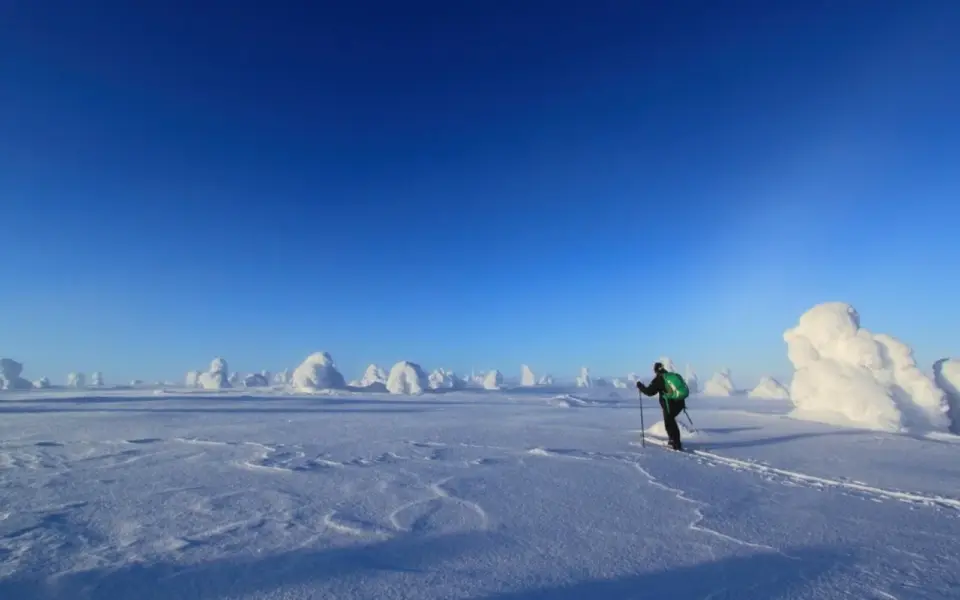 Mit Backcountryski durch Finnisch-Lappland