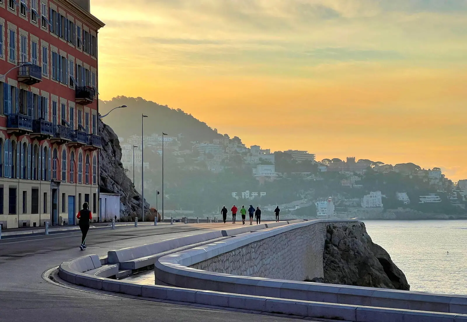 Nizza - Morgenläufchen an der Promenade des Anglais 