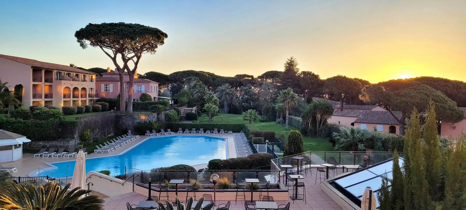 Unser gemütliches Quartier in Sainte-Maxime ist das Hotel "Les Jardins"