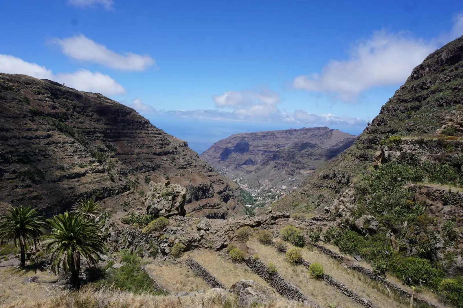 Typisch für Gomera: Terrassen, die früher meist dem Getreideanbau dienten