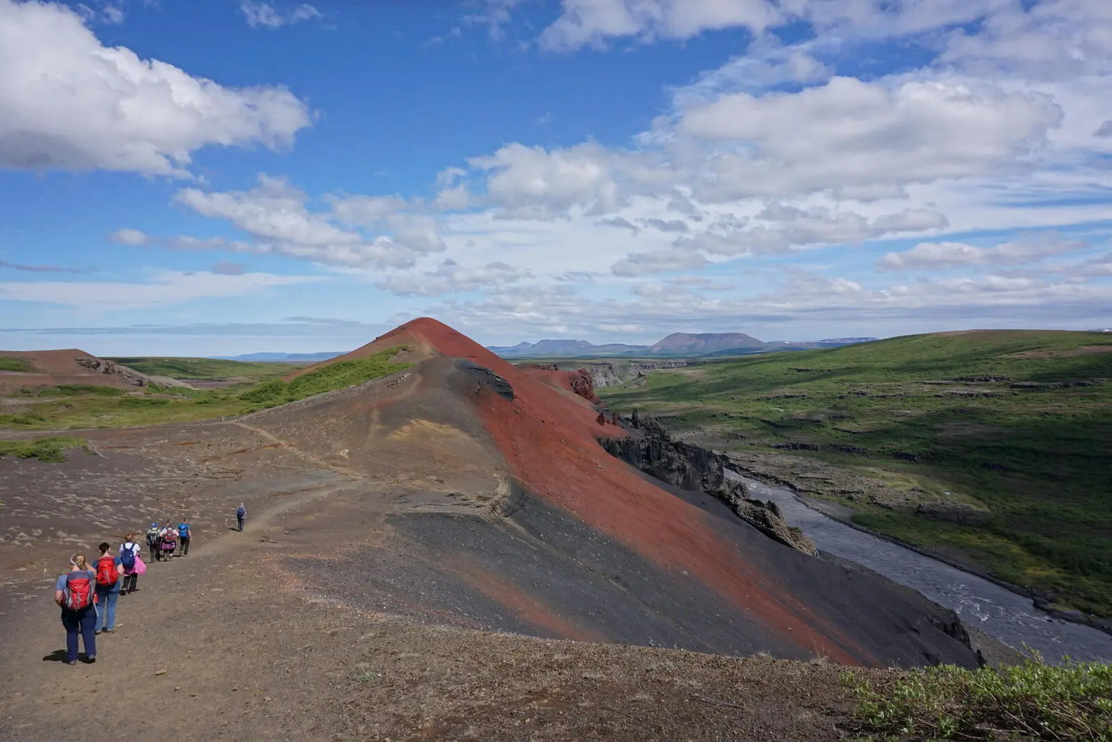 Tageswanderung im Jökulsárgljúfur-Nationalpark (nördlicher Teil des Vatnajökull-Nationalparks)