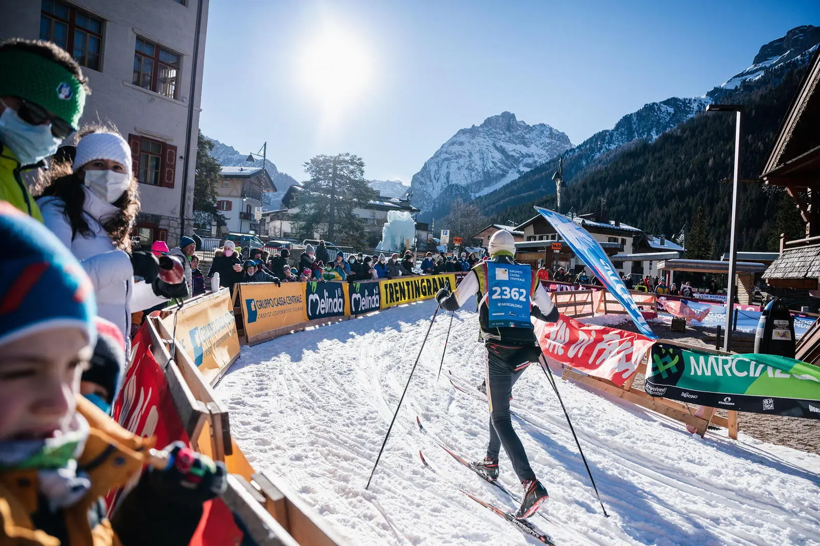 Der höchste Punkt der Strecke befindet sich mit 1.450 m in Canazei