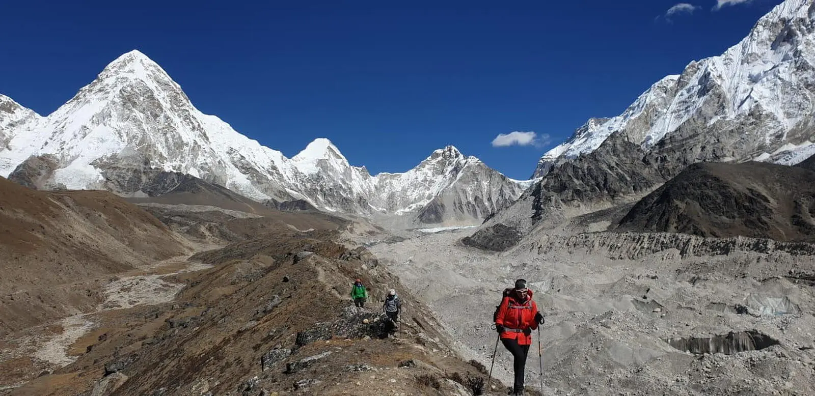 Entlang des Khumbu Gletschers führt Ihr Weg in Richtung Everest Basecamp