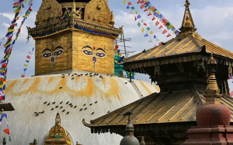 Besichtigung der UNESCO-Weltkulturerbestätte Swayambunath in Kathmandu