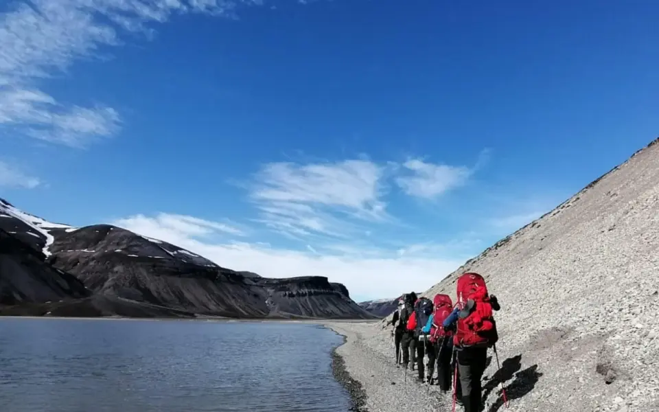 Wildnistrekking auf Spitzbergen