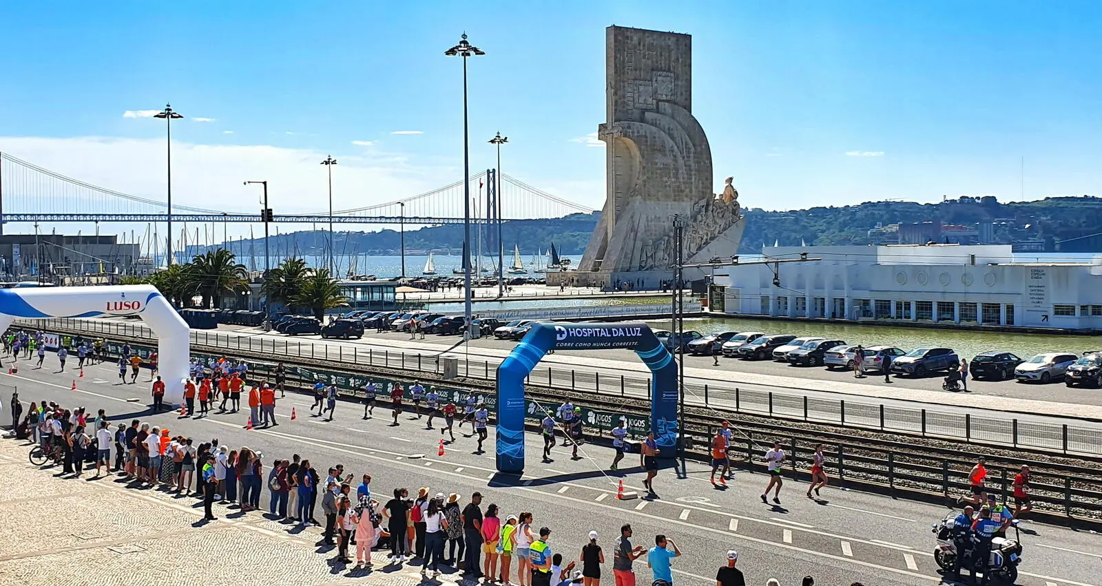 Der Zieleinlauf im historischen Belem