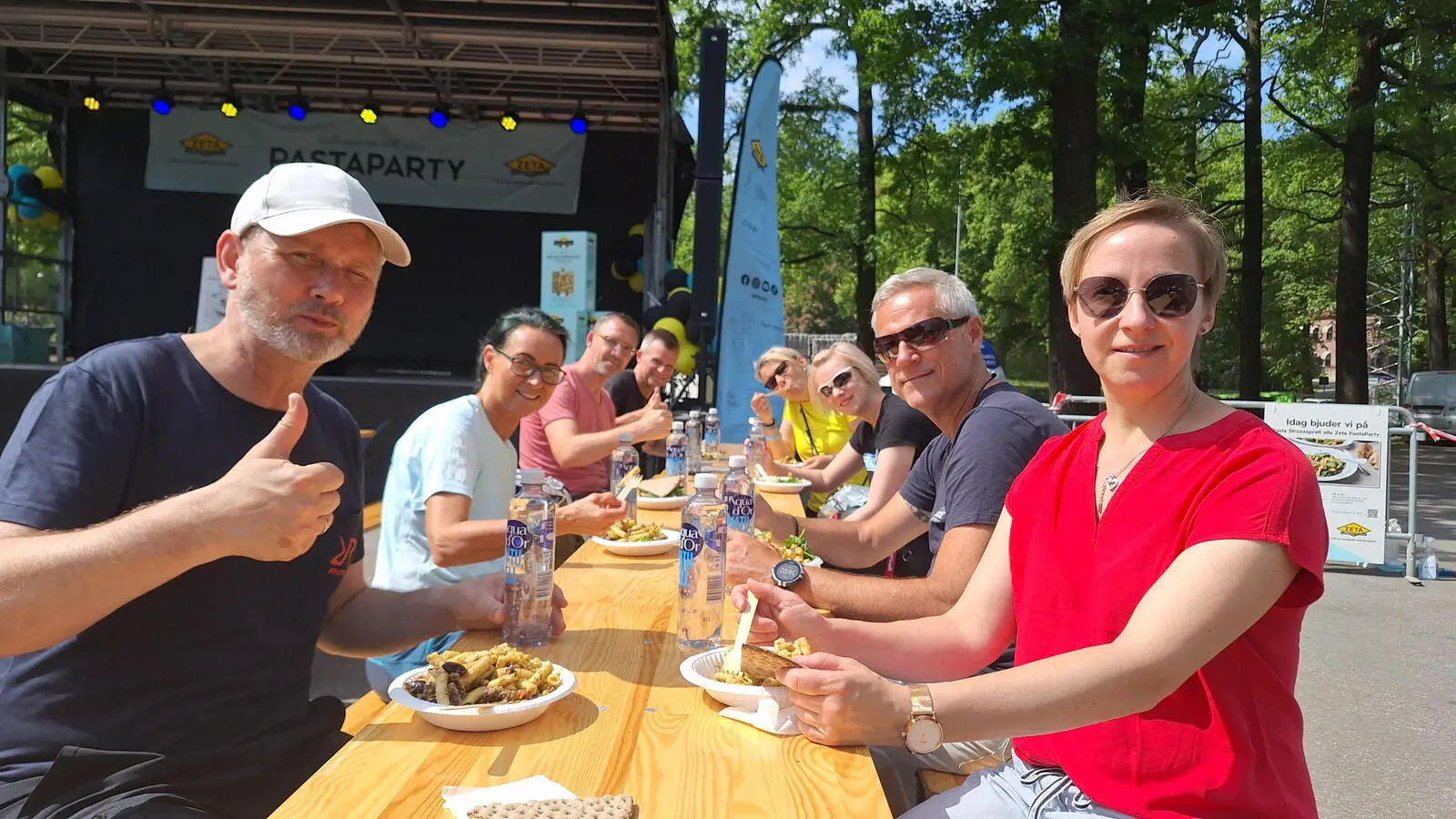 Gute Stimmung bei der Pasta Party 
