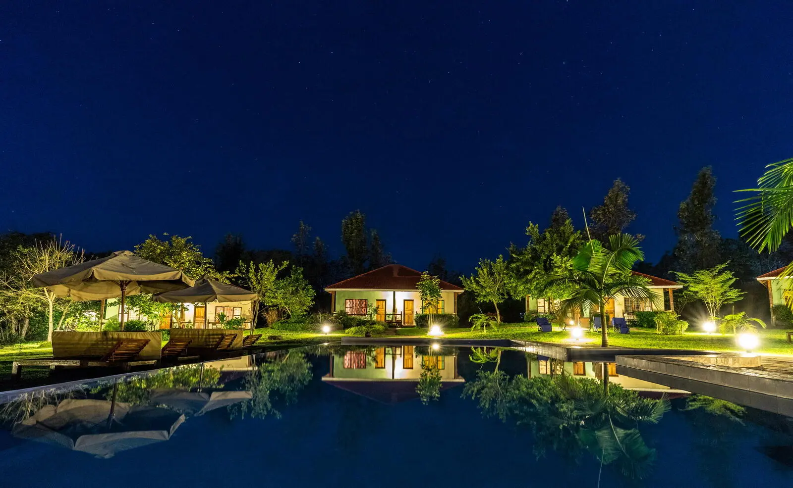 Sie übernachten meist in schicken Lodges wie hier in der African View Lodge